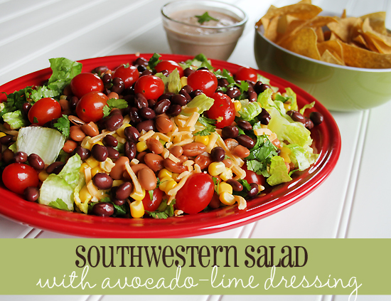 southwestern-salad-with-avocado-lime-dressing
